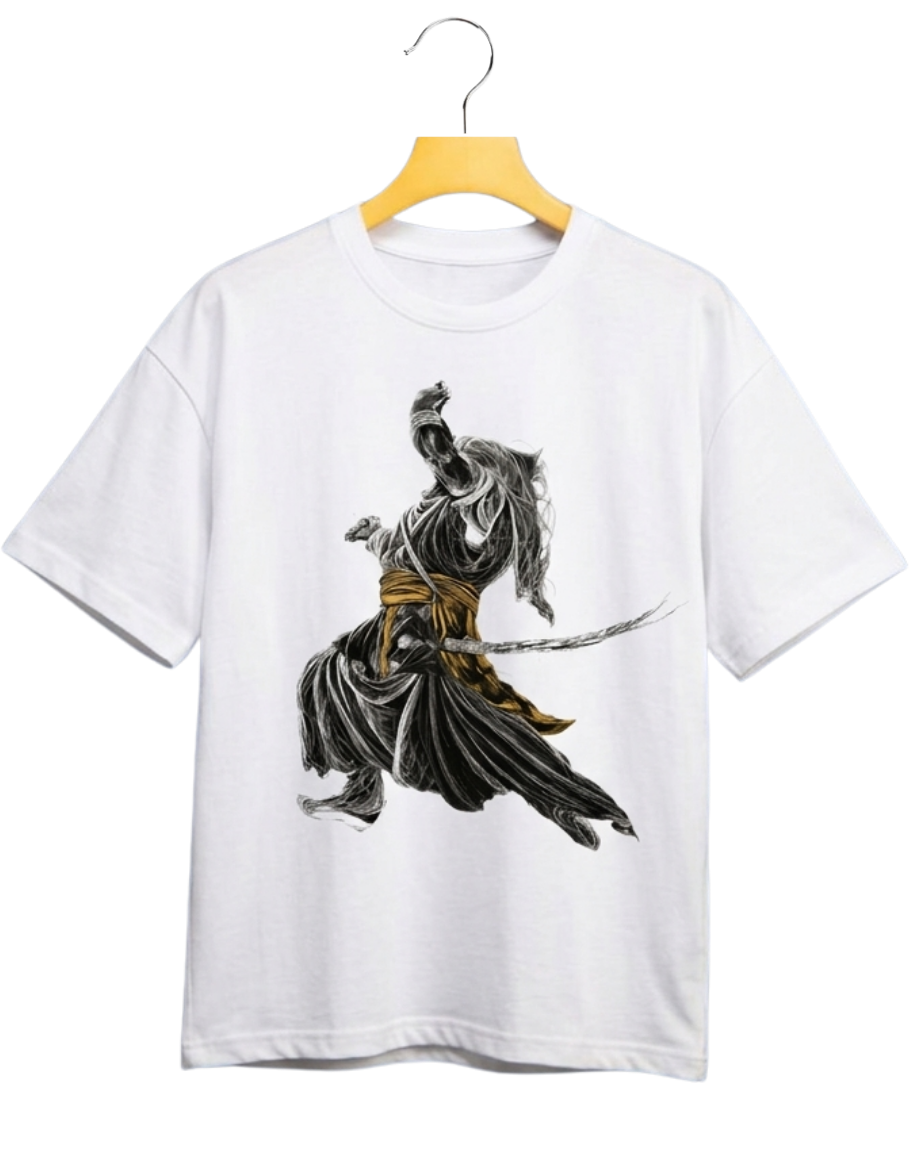 Orange Drop Shoulder T-shirt